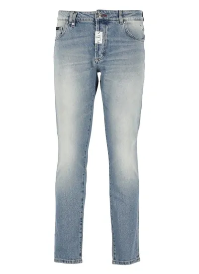 Philipp Plein Skinny Fit Denim Trousers In Blue