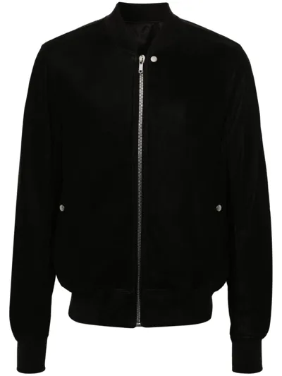 Rick Owens Cropped Bomber Jacket In Black