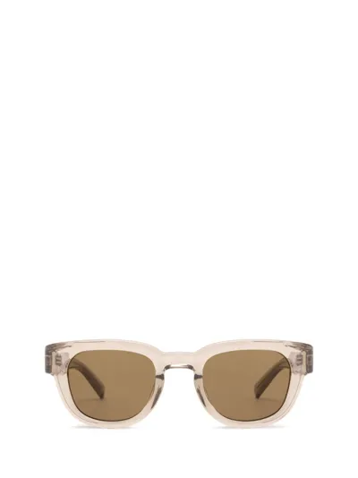 Saint Laurent Eyewear Square Frame Sunglasses In Beige