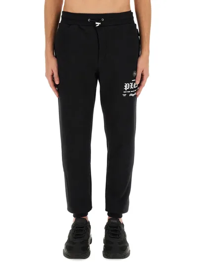 Philipp Plein Logo-print Track Pants In Black