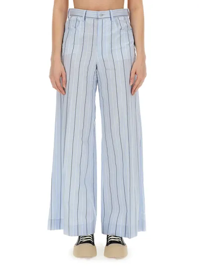 Marni Palazzo Pants In Azure