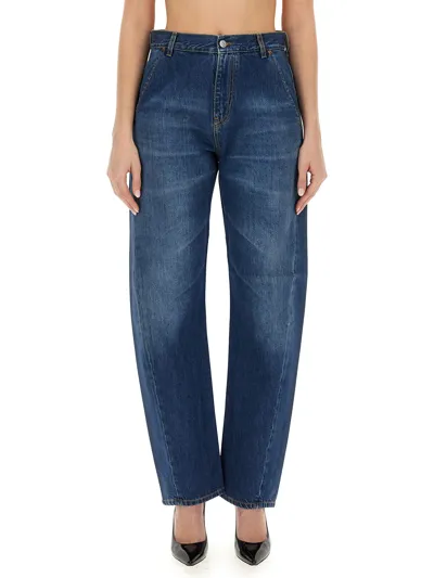 Victoria Beckham Twisted Jeans In Denim