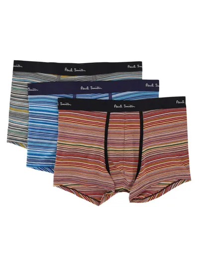 Paul Smith Logo-waistband Briefs Pack In Multicolor