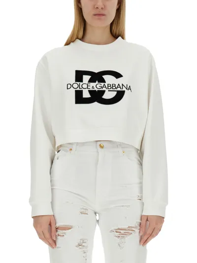 Dolce & Gabbana Sweatshirt With Logo In White