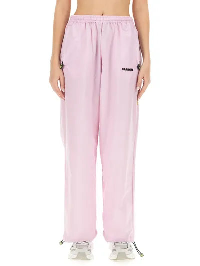 Barrow Jogging Pants With Logo In Fuchsia