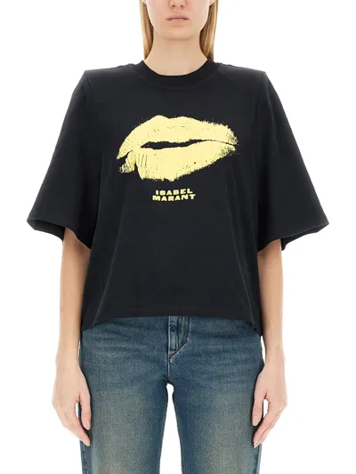 Isabel Marant Ben Organic-cotton T-shirt In Black