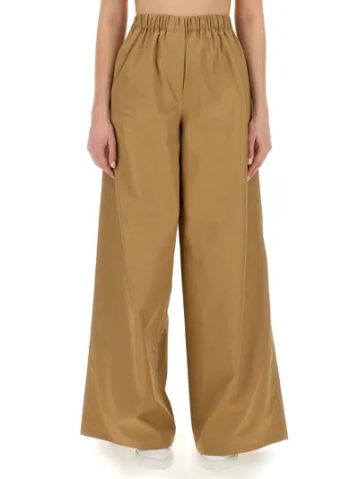 Max Mara Wide Pants In Beige