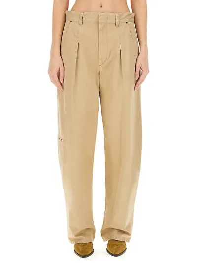 Isabel Marant Lenadi Wide-leg Trousers In Cream