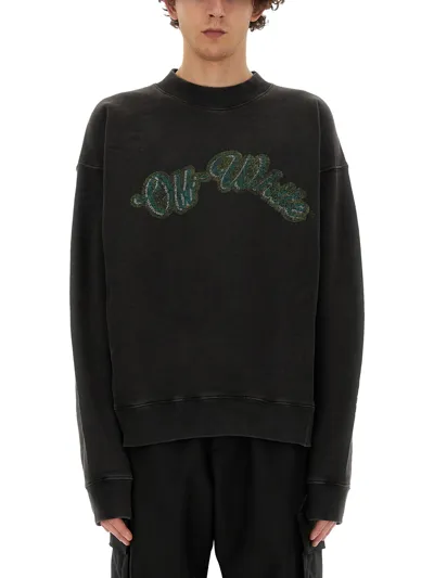 Off-white Sweatshirt With Logo In Black