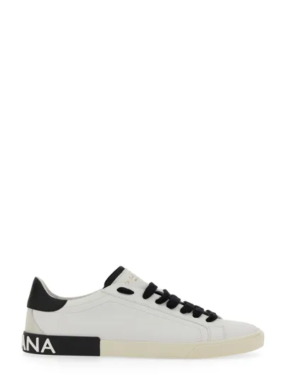 Dolce & Gabbana Leather Sneaker In White