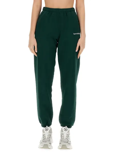 Sporty And Rich Sporty & Rich Jogging Pants With Logo Unisex In Green