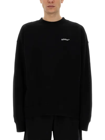 Off-white Sweatshirt With Logo In Black