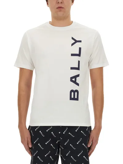 Bally Logo-print Organic Cotton T-shirt In White