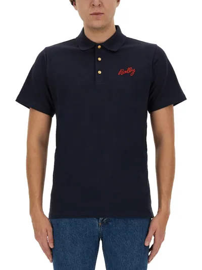 Bally Polo With Logo In Blue