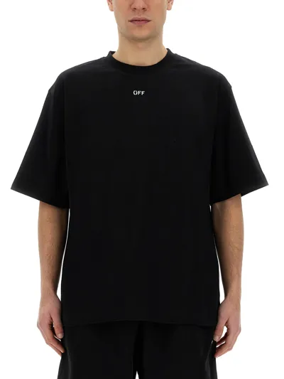 Off-white T-shirt With Logo In Black