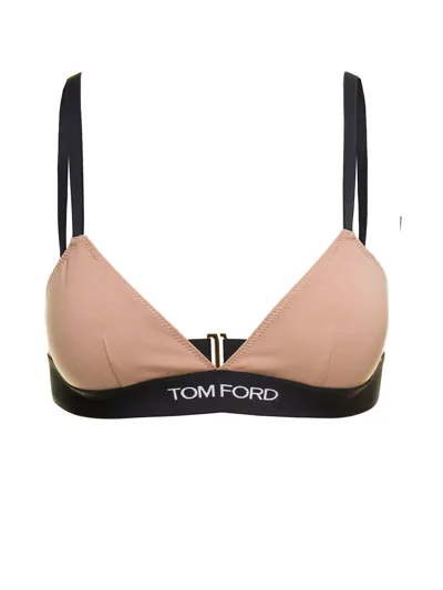 Tom Ford Top With Logoed Band In Black