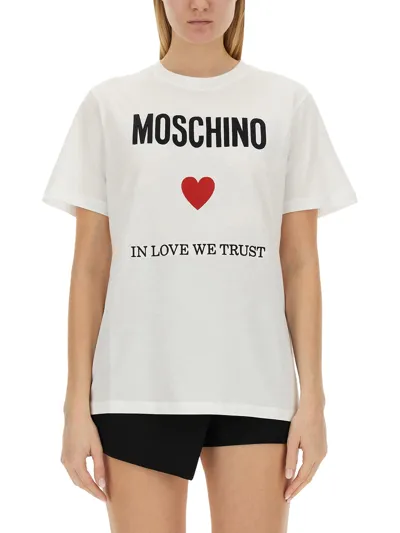 Moschino T-shirt With Logo In White