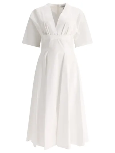 Alaïa Poplin Dress Dresses In White