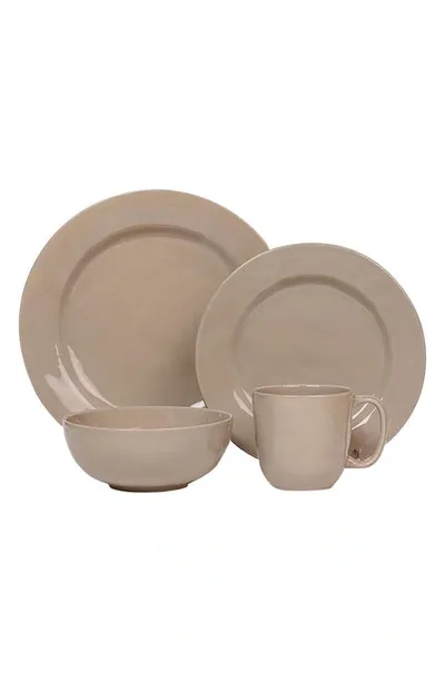 Juliska Puro 4 Piece Dinnerware Place Setting In Taupe