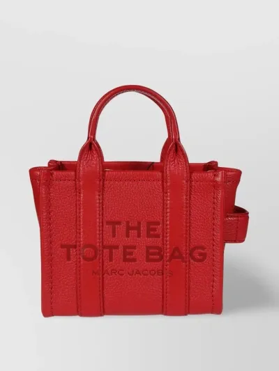 Marc Jacobs Versatile Textured Leather Tote In Red