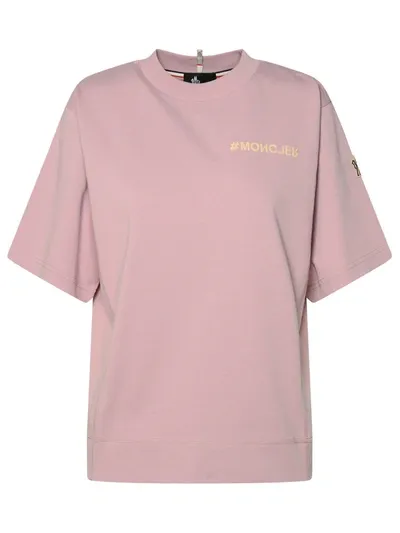 Moncler Grenoble T-shirt Logo In Pink