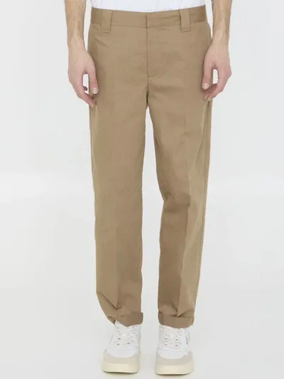 Golden Goose Chino Pants In Kaki