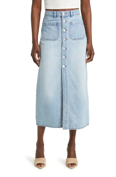 Rolla's Sailor Denim Maxi Skirt In Light Vintage Blue