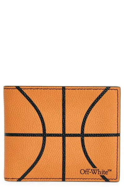 Off-white Basketball Bi-fold Wallet In Yellow & Orange