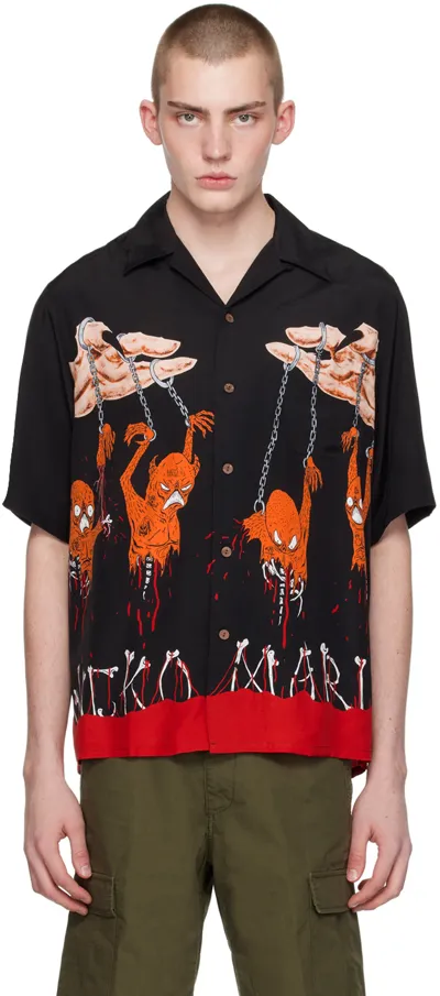 Wacko Maria Black Printed Shirt