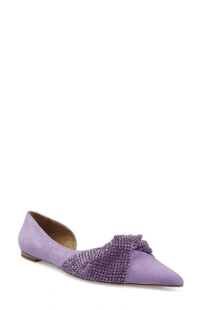 Zigi Odette Half D'orsay Flat In Lilac