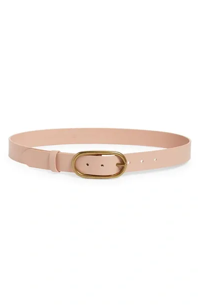 Treasure & Bond Oval Buckle Leather Belt In Dusty Pink