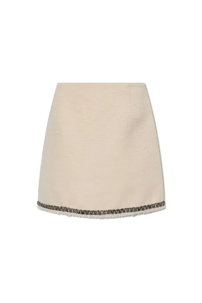 Moncler Tweed Mini Skirt In White