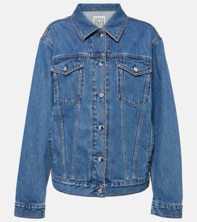 Totême Classic Cotton Denim Jacket In Blue