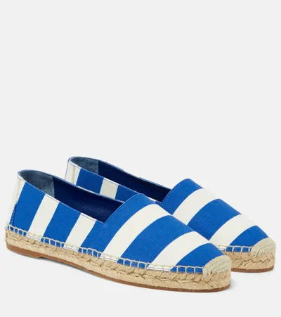 Manolo Blahnik Sparta Canvas Espadrilles In Blue