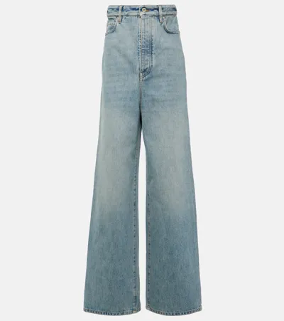 Loewe High-rise Wide-leg Jeans In Blue