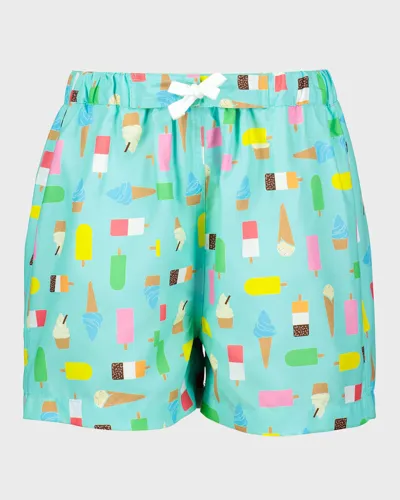 Rachel Riley Kids' Boy's Ice Lolly Swim Shorts In Aqua