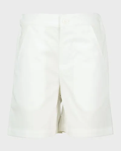 Rachel Riley Kids' Boy's Solid Cotton Shorts In White