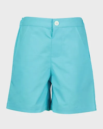 Rachel Riley Kids' Stretch-cotton Tailored Shorts In Blue