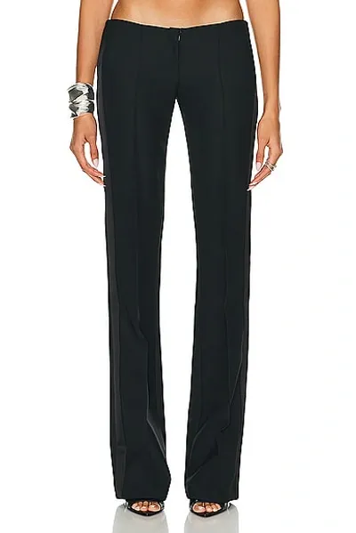 Laquan Smith Low Rise Tuxedo Trouser In Black