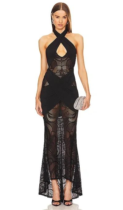 Michael Costello X Revolve Mirabella Gown In 黑色