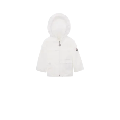 Moncler Kids' Veste De Pluie À Capuche Hiti In White