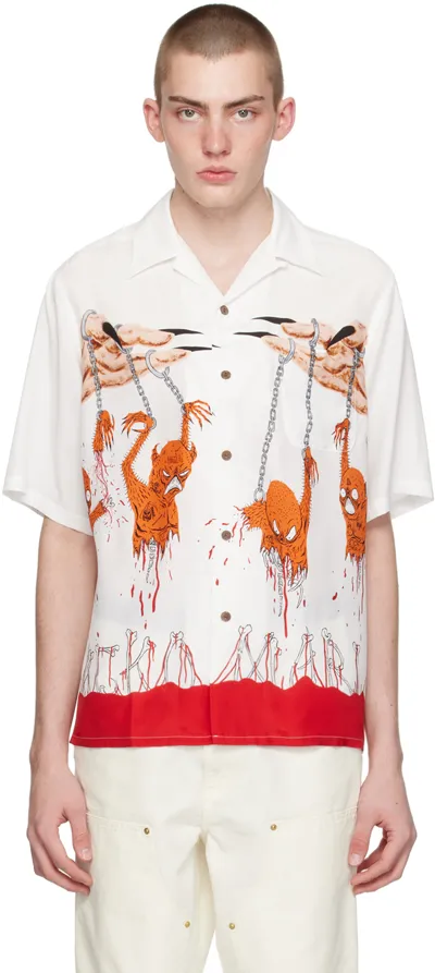 Wacko Maria White Printed Shirt