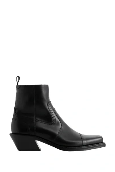 Off-white Cowboy Cropped Boots, Ankle Boots Black