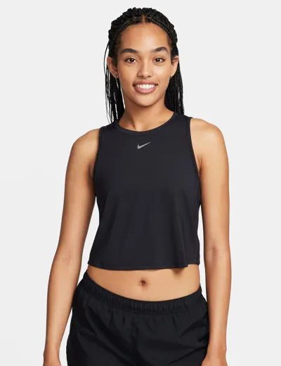 Nike One Classic Dri-fit Cropped Tank Top In Black