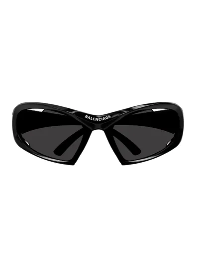 Balenciaga Bb0318s Sunglasses In 001 Black Black Grey