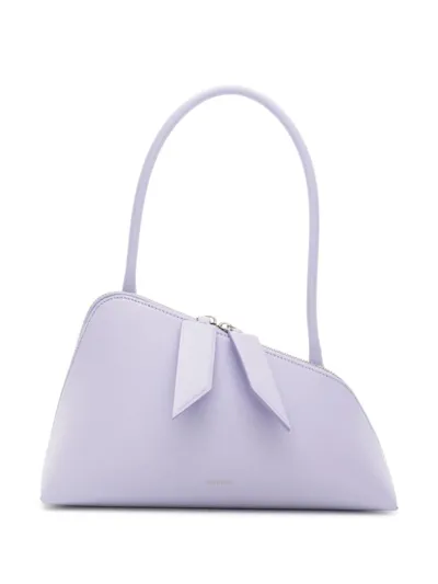 Attico Sunrise Asymmetric Shoulder Bag In Violet