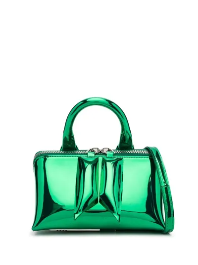 Attico Friday Crossbody Bag In Green