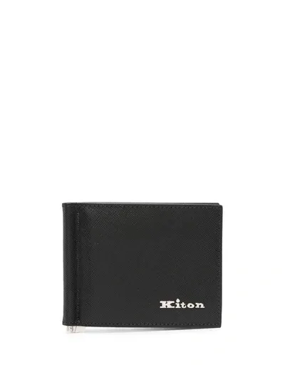 Kiton Wallet With Clasp In Black