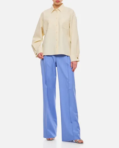 Max Mara Durante Wide Leg Pants In Blue