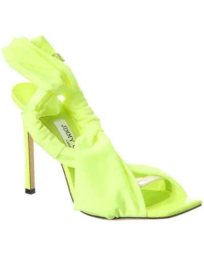 Jimmy Choo Neoma Jersey Strap Sandals In Green